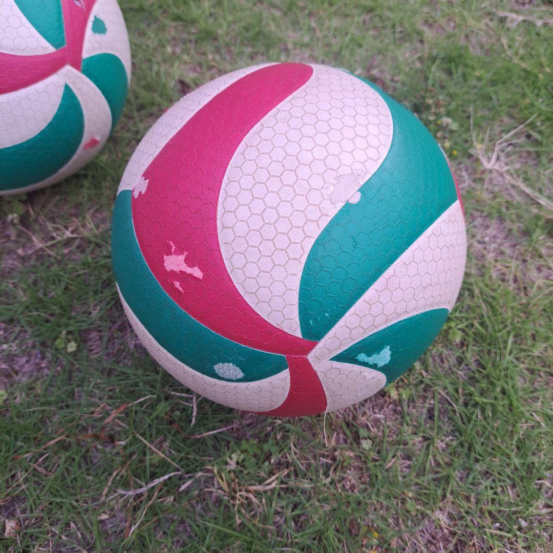 【中古】バレーボール5号球11個/ボールカゴ付き、空気入れ(手動式)付