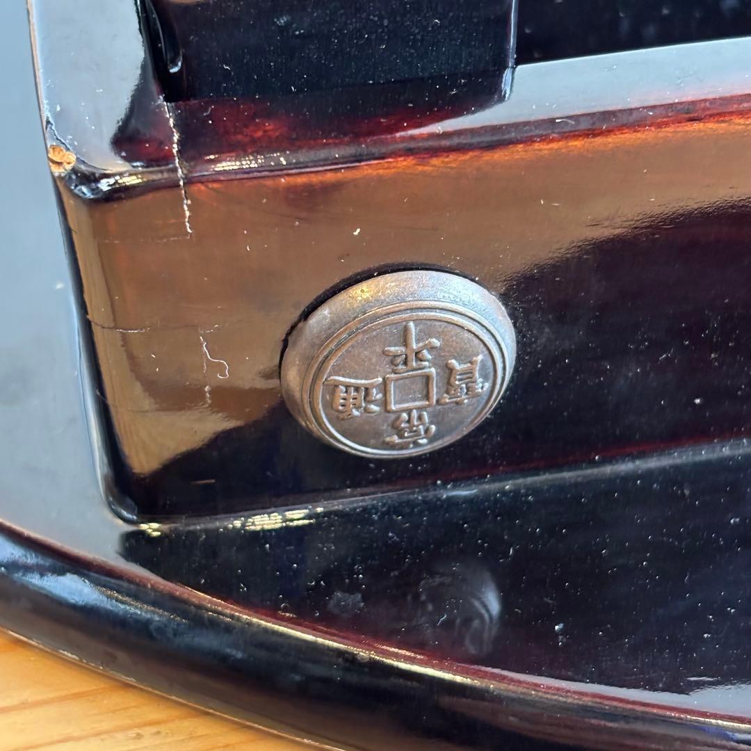 希少　韓国伝統工芸　螺鈿細工　貝殻　ローテーブル　座卓　折り畳み　鳳凰　F40