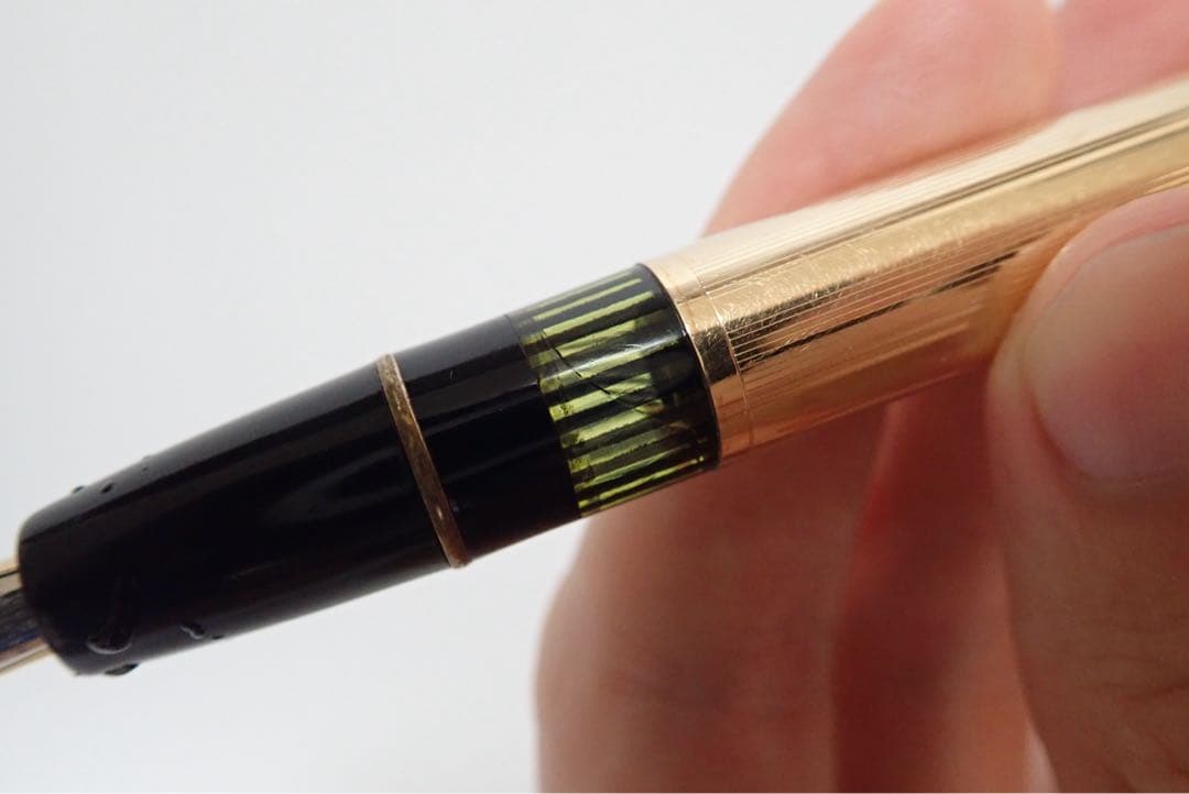 モンブラン NO.744｜ピンストライプゴールド｜吸入方式｜ヴィンテージ｜万年筆