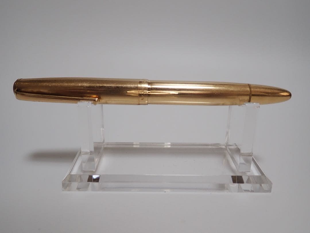 モンブラン NO.744｜ピンストライプゴールド｜吸入方式｜ヴィンテージ｜万年筆