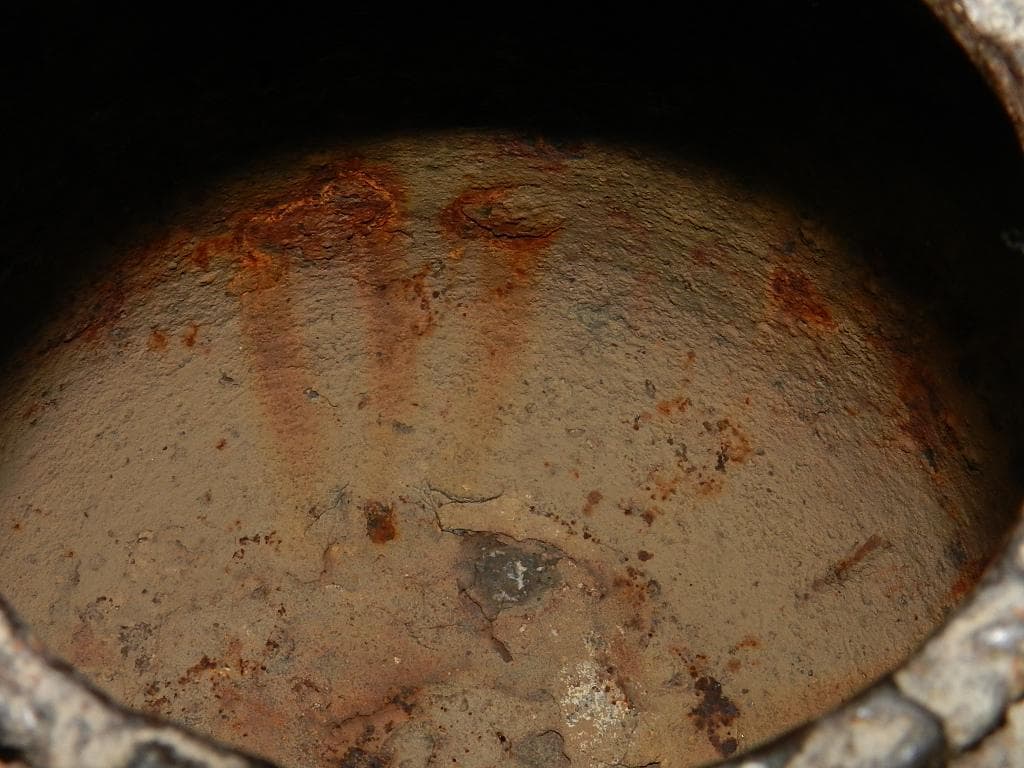 O18値下品 茶￼道具 江戸期 小槌環付き形 俵形白肌鐵地 亀摘み蓋