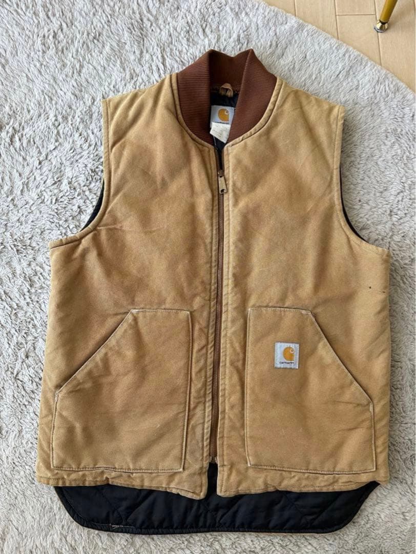 カーハート　USA製　腰ゴム　ダックベスト　ヴィンテージ
