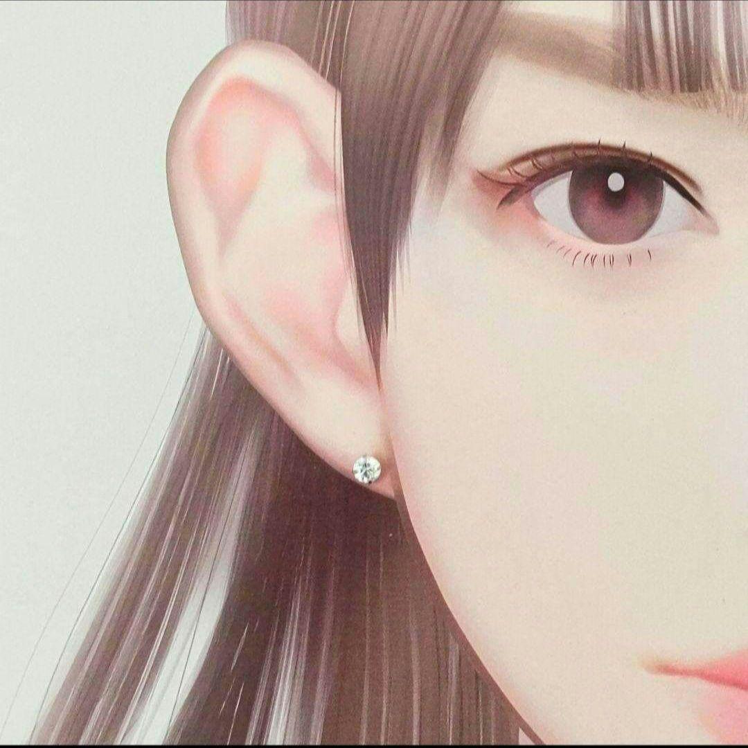 プラチナポストピアス　片耳PT900