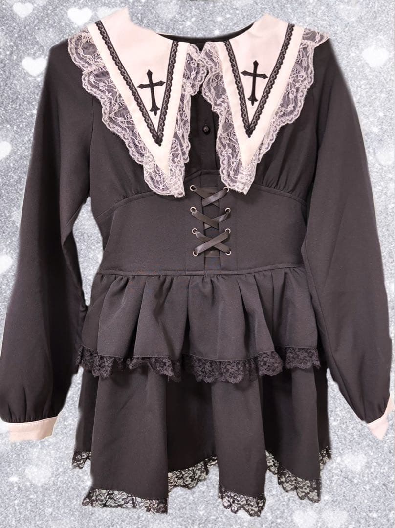 MA*RS クロス刺繍３段フリルセットアップ ブラック MARS マーズ