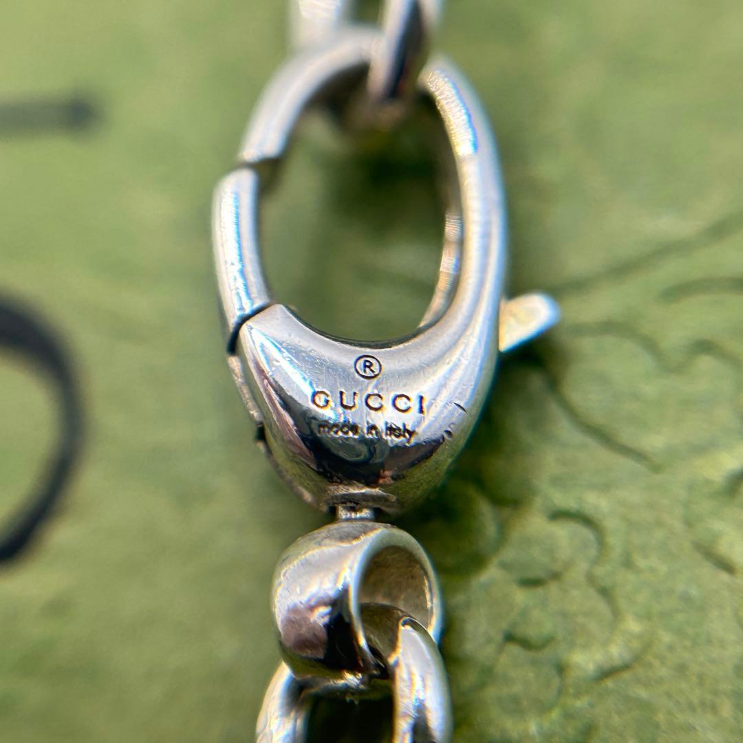 美品　グッチ　あずき　チェーン　ネックレス　シルバー　925 約50cm