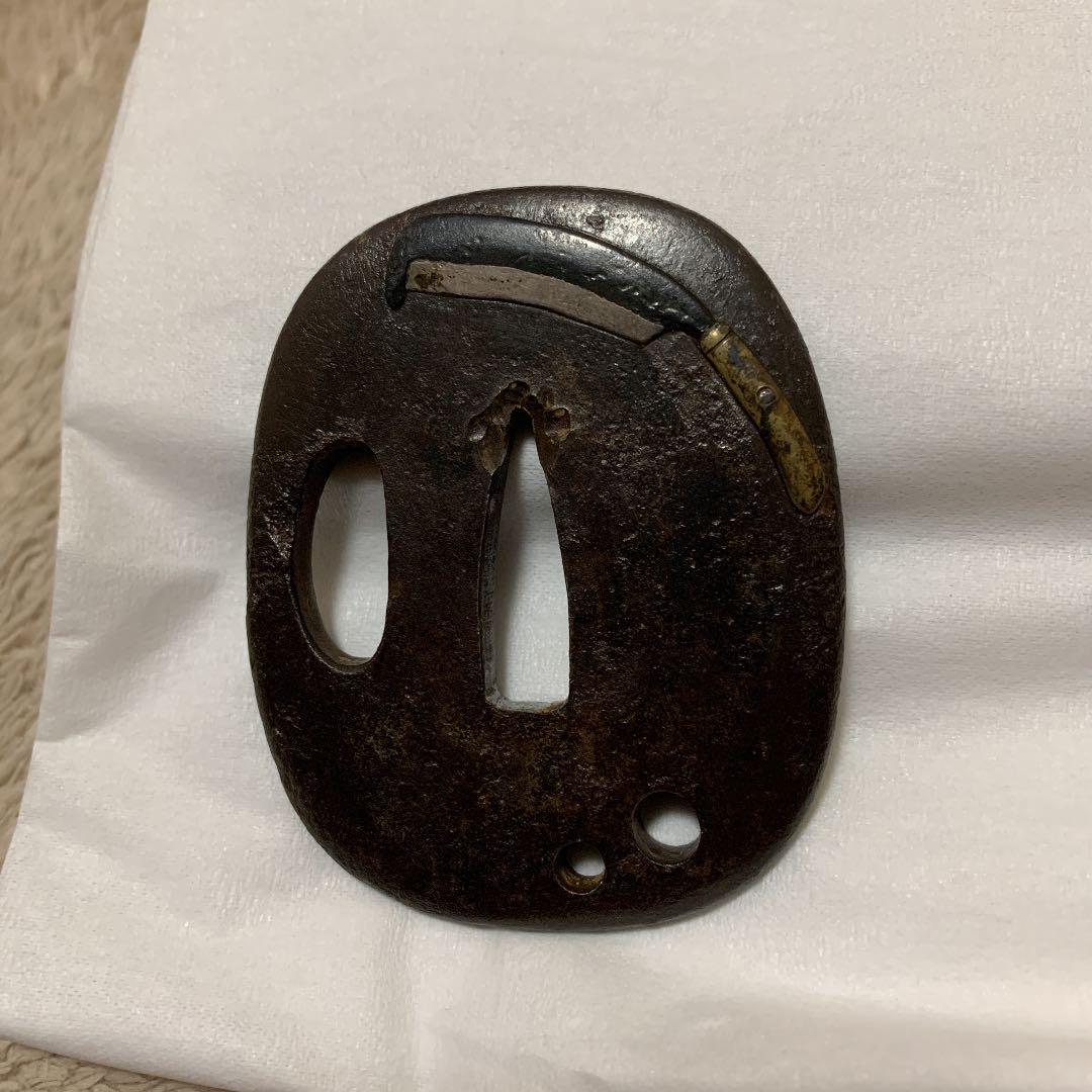 鍔　短刀　鉈象嵌