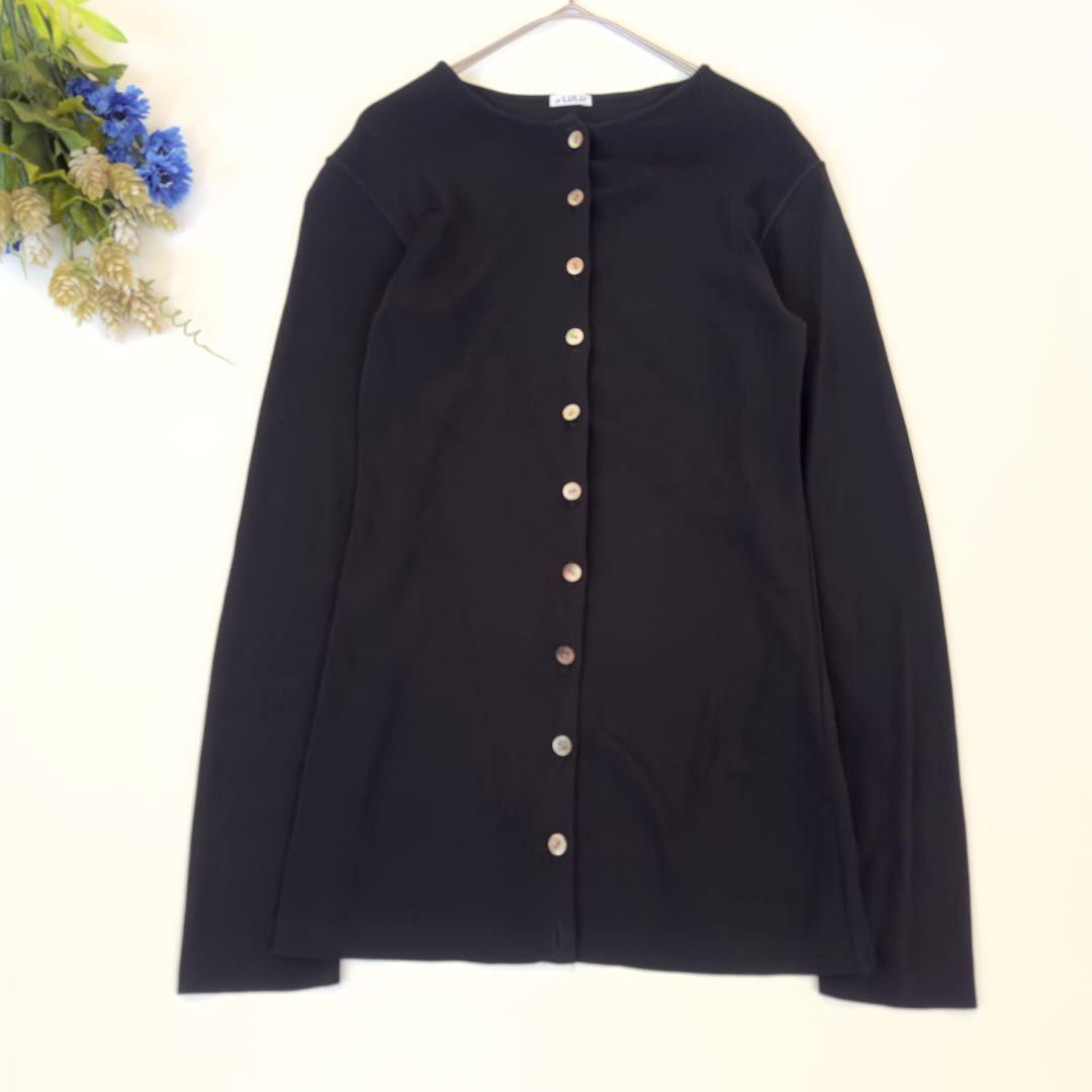 24年　美品　エディットフォールル abc ロングカーディガン　ブラック　黒