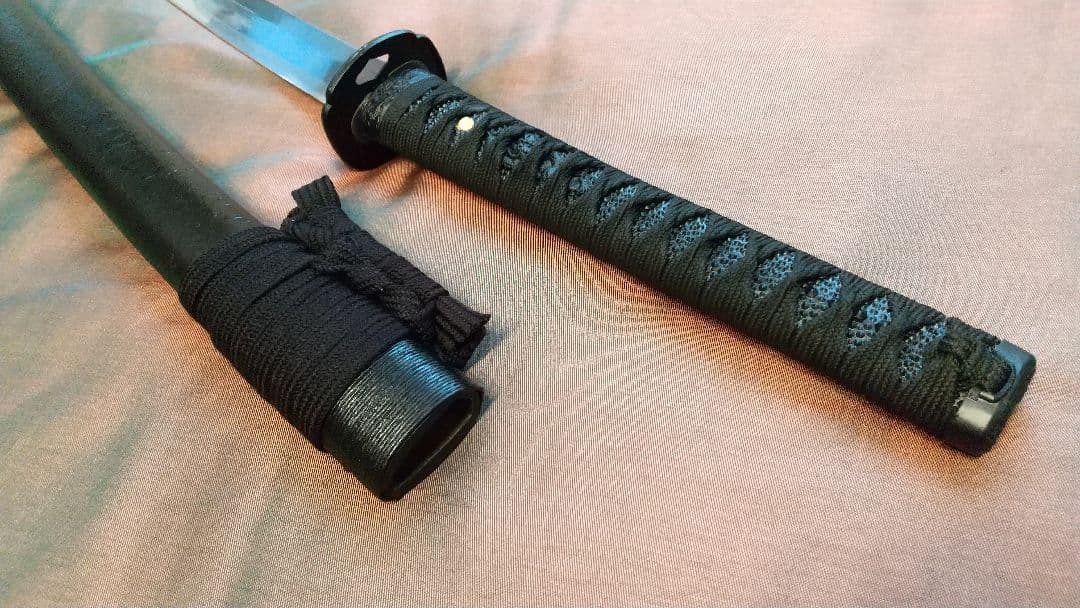 【直刃紋様】模造刀 小鍔 刀剣 大刀 模擬刀 拵え刀 katana sword