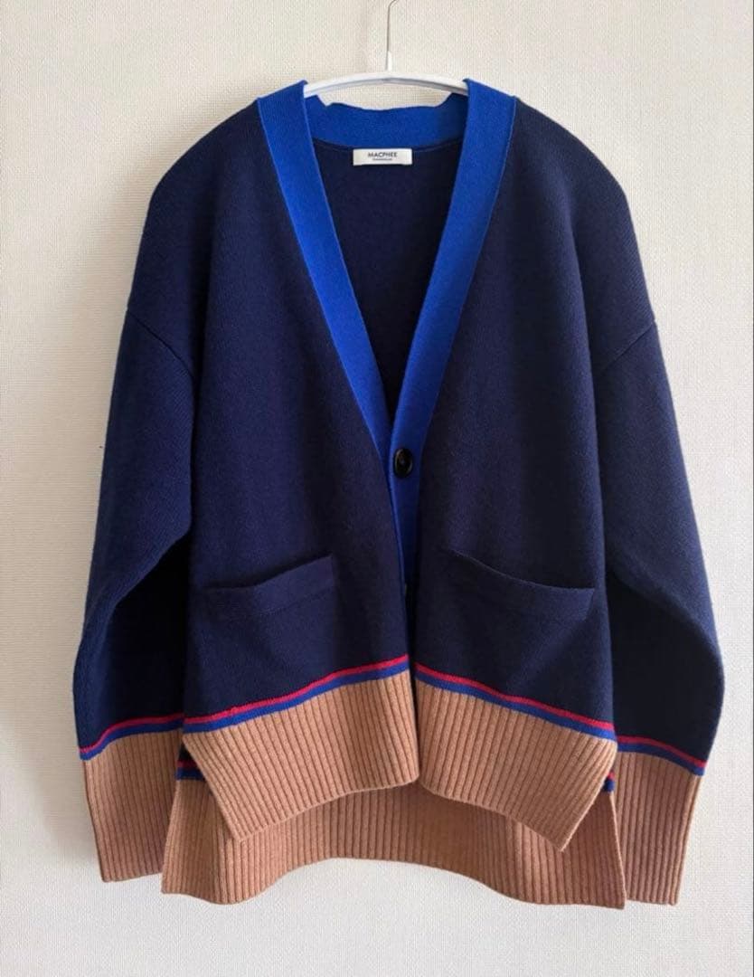 MACPHEE 今季 NZ LAMBS Vネックカーディガン