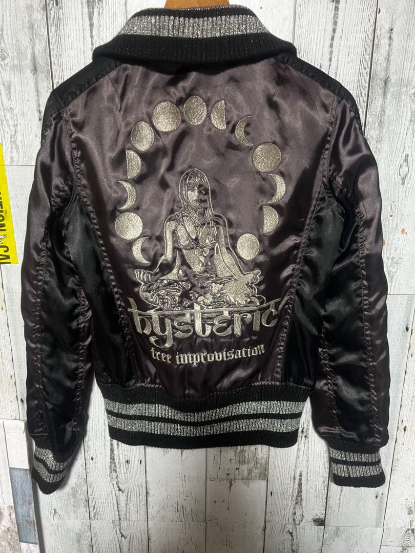 00s HYSTEIC GLAMOUR ガール 刺繍 短丈 スカジャン ムーン