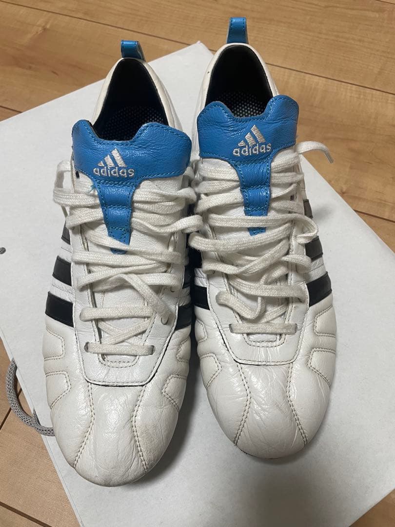 アディダス アディピュアジャパン4 ホワイト×ブラック×ブルー 28.5cm
