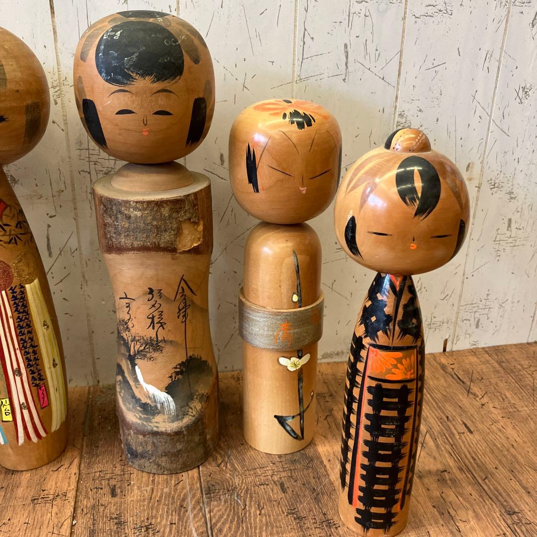 昭和レトロ 伝統的な木製こけしコレクション こけし 小芥子 まとめ売り 置物