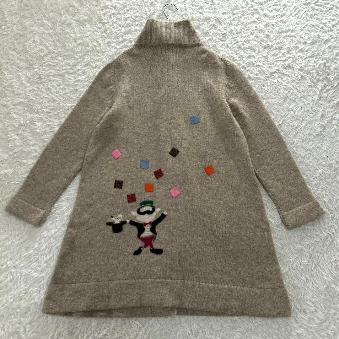 ALBEROBELLO OLLEBOREBLA ロングカーディガン　ぶたさん刺繍