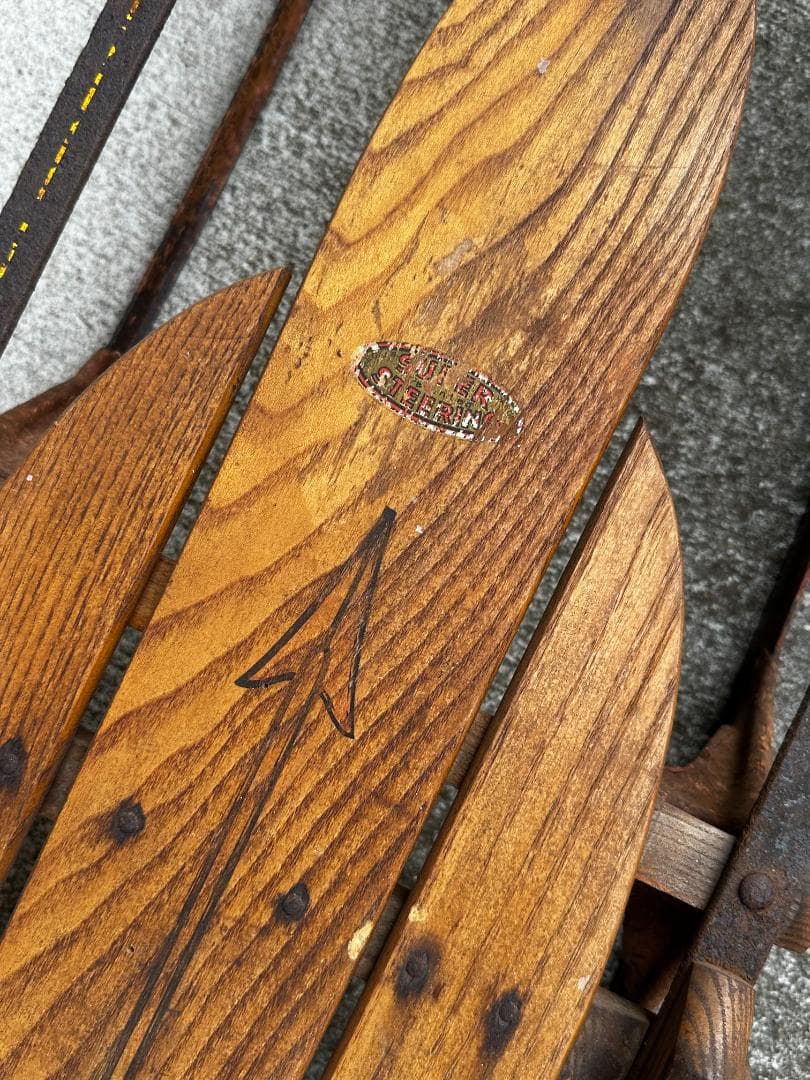 Flexible Flyer Airline Series ヴィンテージ木製ソリ