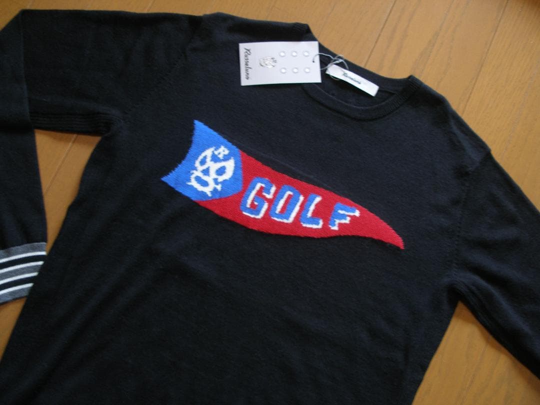 ラッセルノ FLAG LOGO KNIT SWEATER サイズ4 BLK 新品