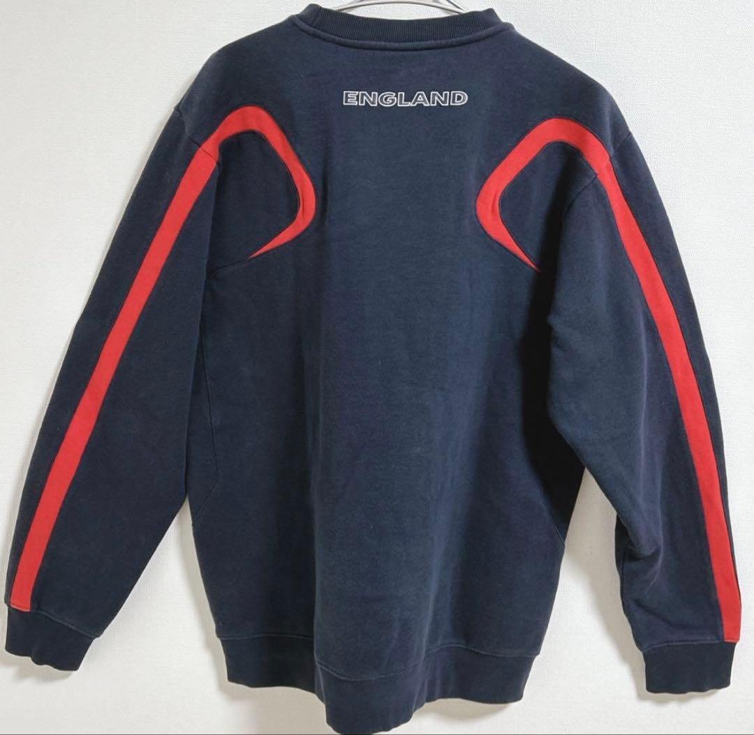 激レア 90s イングランド アンブロ umbro 刺繍ロゴ スウェット 紺　赤