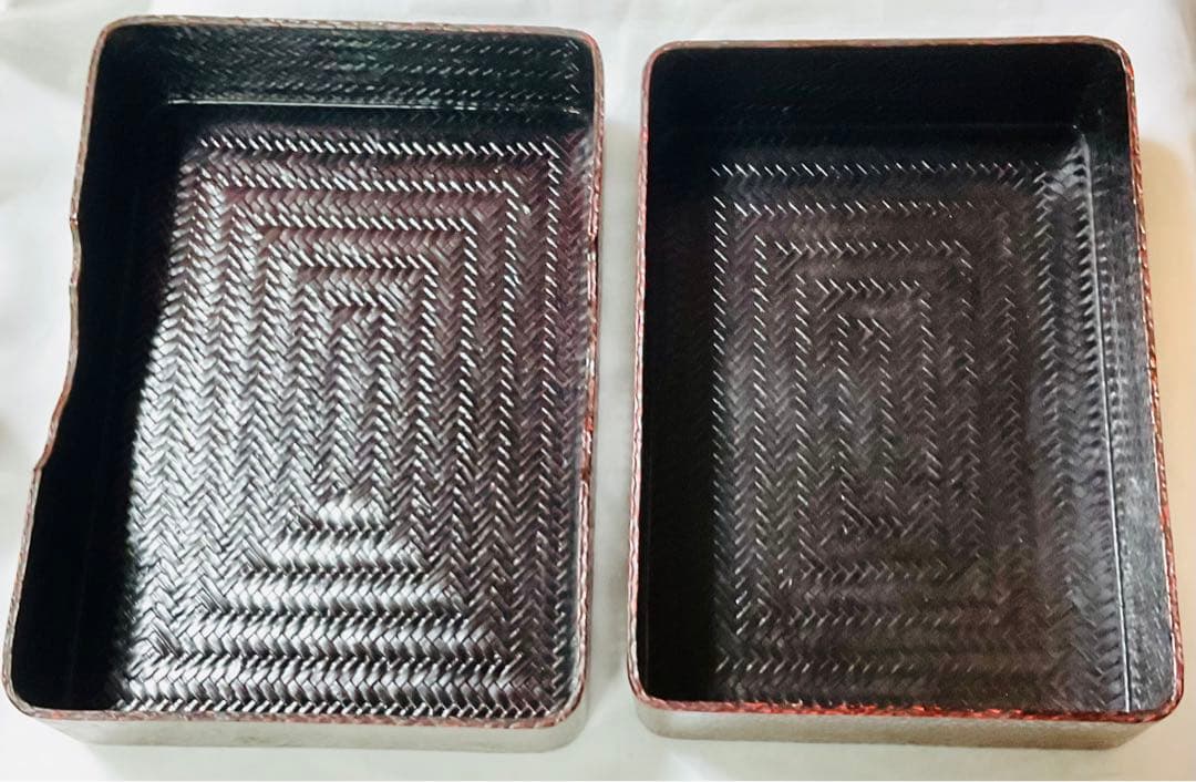 籃胎漆器 らんたい漆器　文箱　文庫　書類入れ　福岡特産　井上らんたい漆器