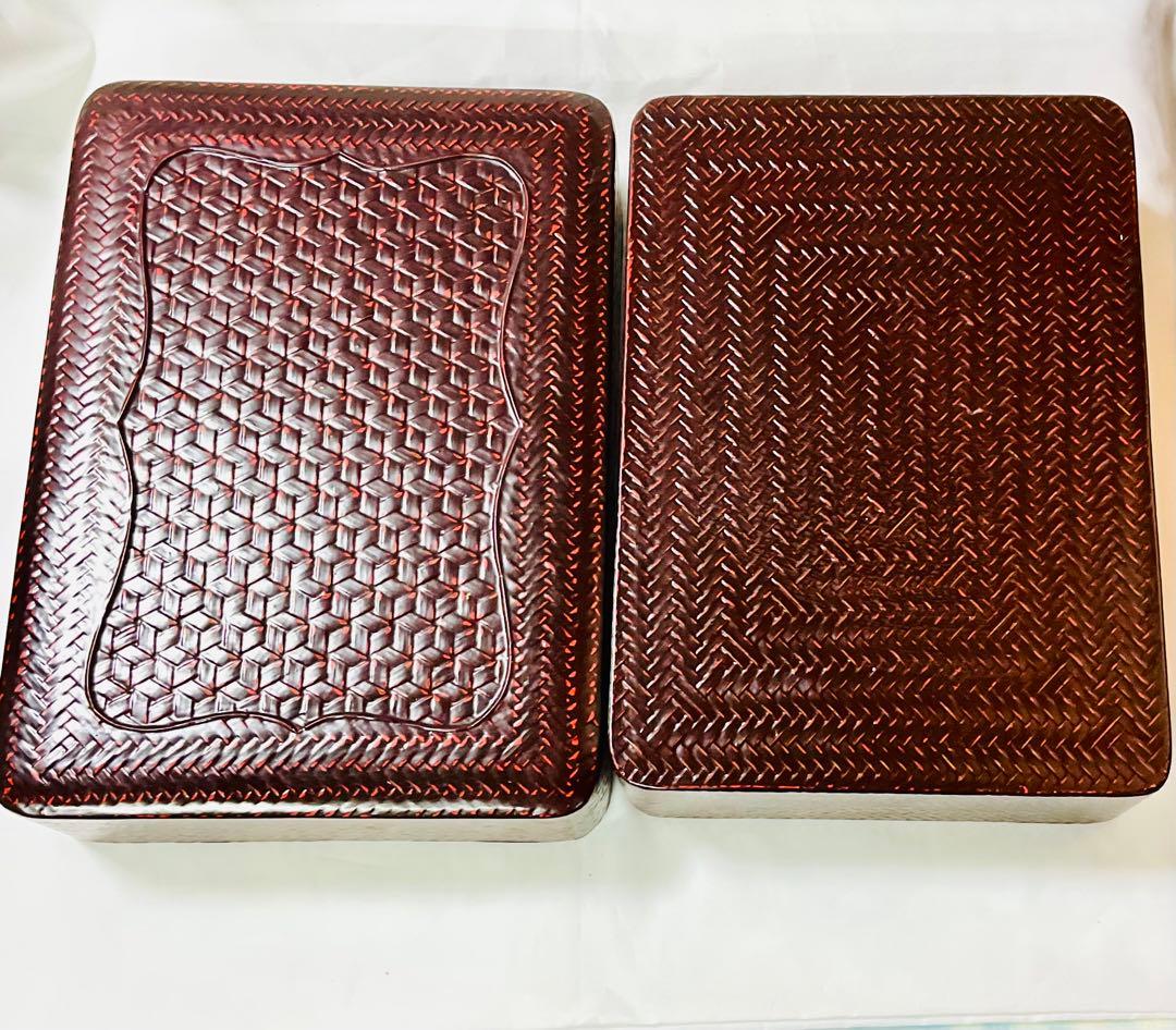 籃胎漆器 らんたい漆器　文箱　文庫　書類入れ　福岡特産　井上らんたい漆器