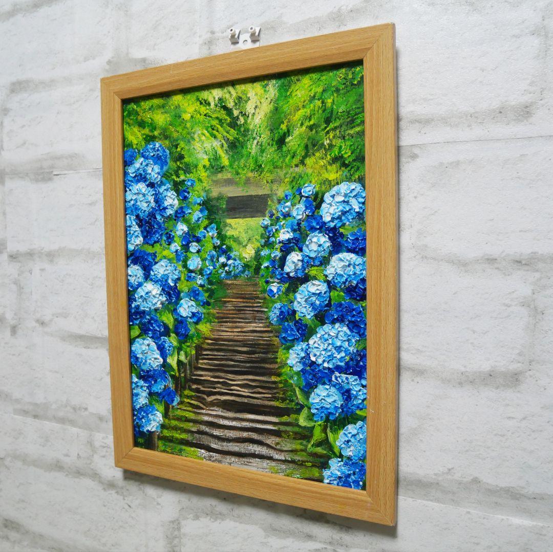 油絵 油彩 油彩画 絵 絵画【あじさい寺】