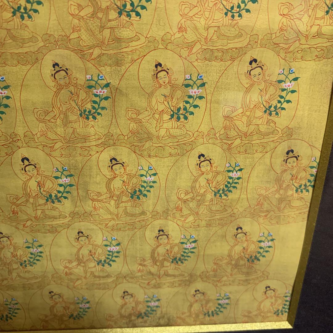 チベット　グリーンターラ菩薩　仏画