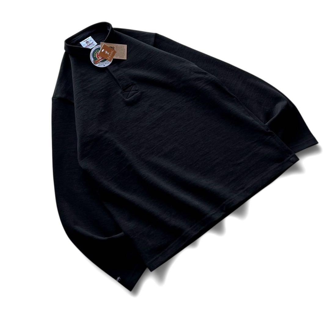 【新品未使用】BARBARIAN/12ozヘンリーネックロングスリーブシャツ