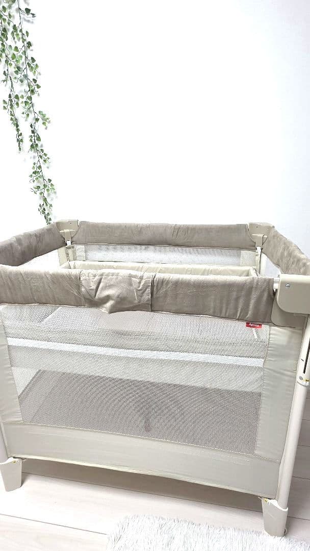 【Aprica ココネルエアープラス】アップリカ ベビーベッド シュークリーム