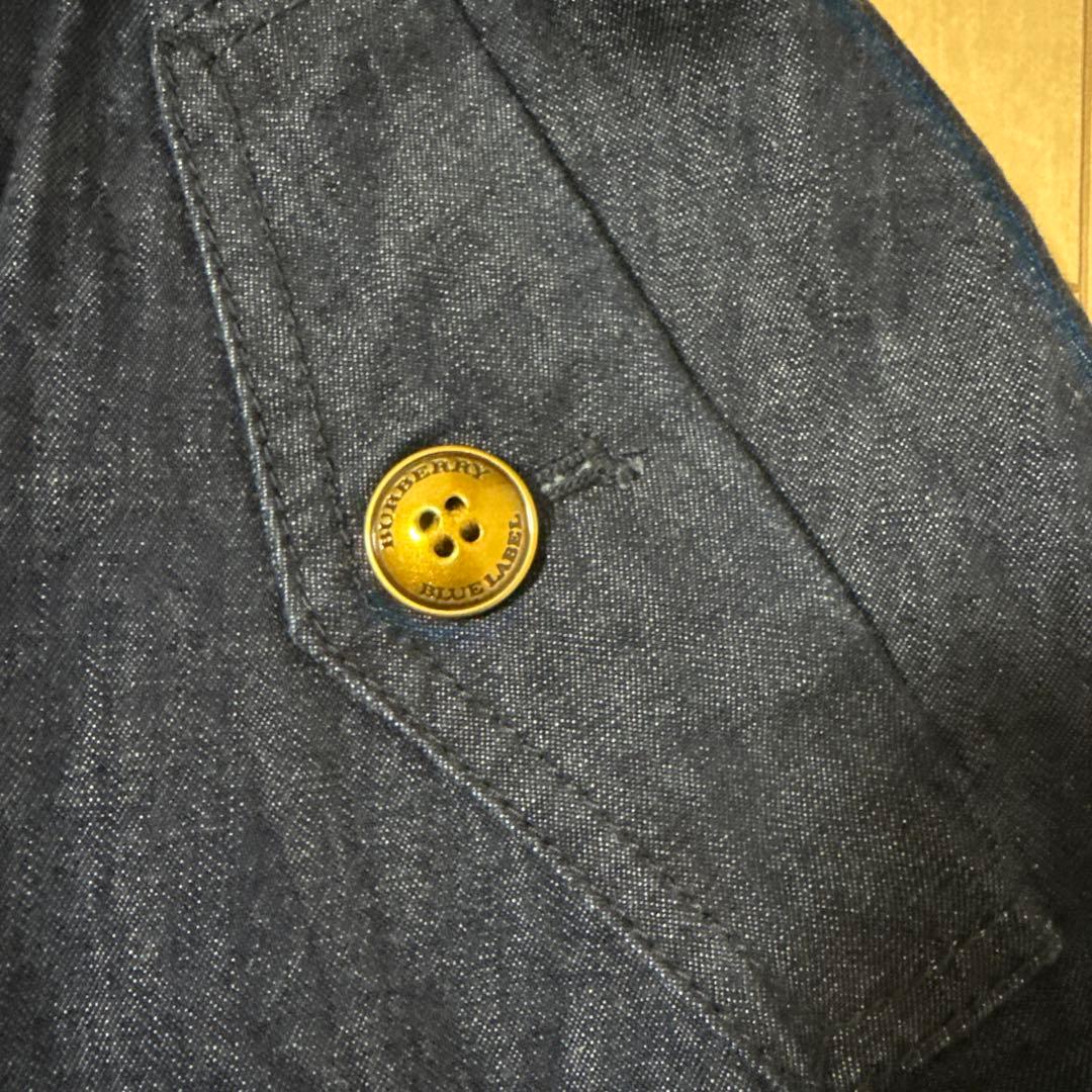 バーバリーブルーレーベル★デニムワンピース　襟着脱可能38 未着用
