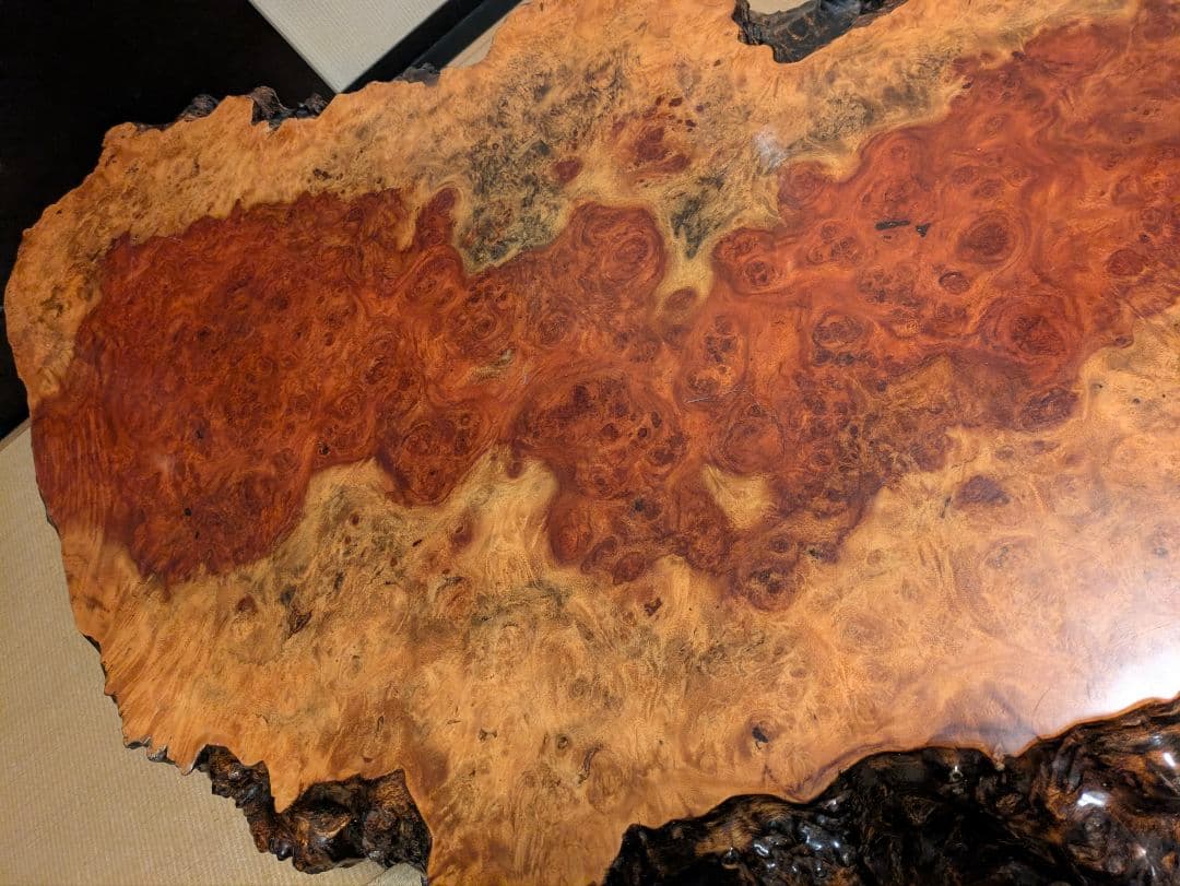 【花梨一枚板】高級天然木製座卓