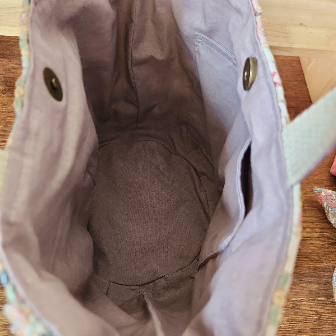 れ*ゃ様 コヤンイサムチョン　インド刺繍生地のカゴバック　ハンドメイド