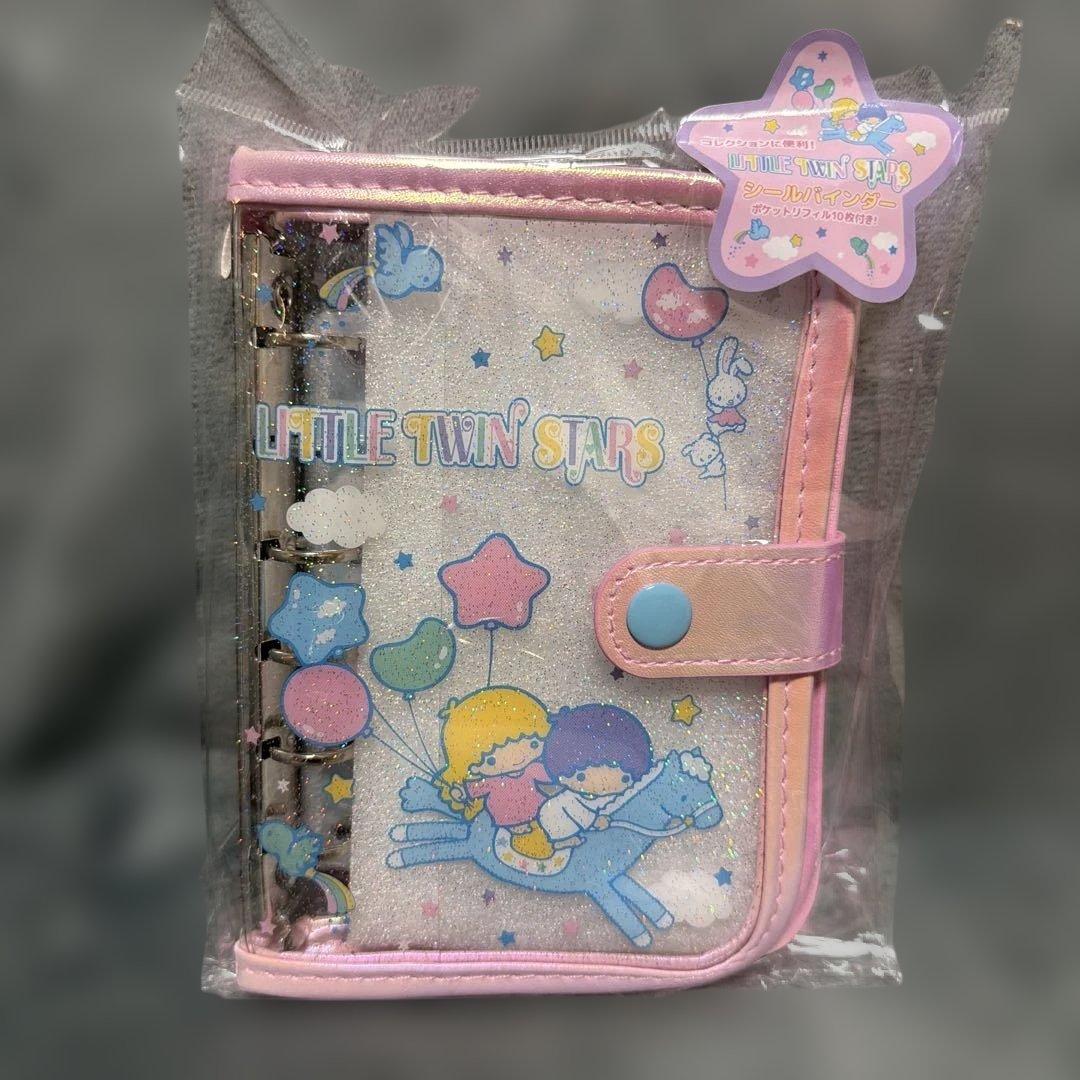 キキララ　シールバインダー　フォンストラップ　シール帳4点　リトルツインスターズ