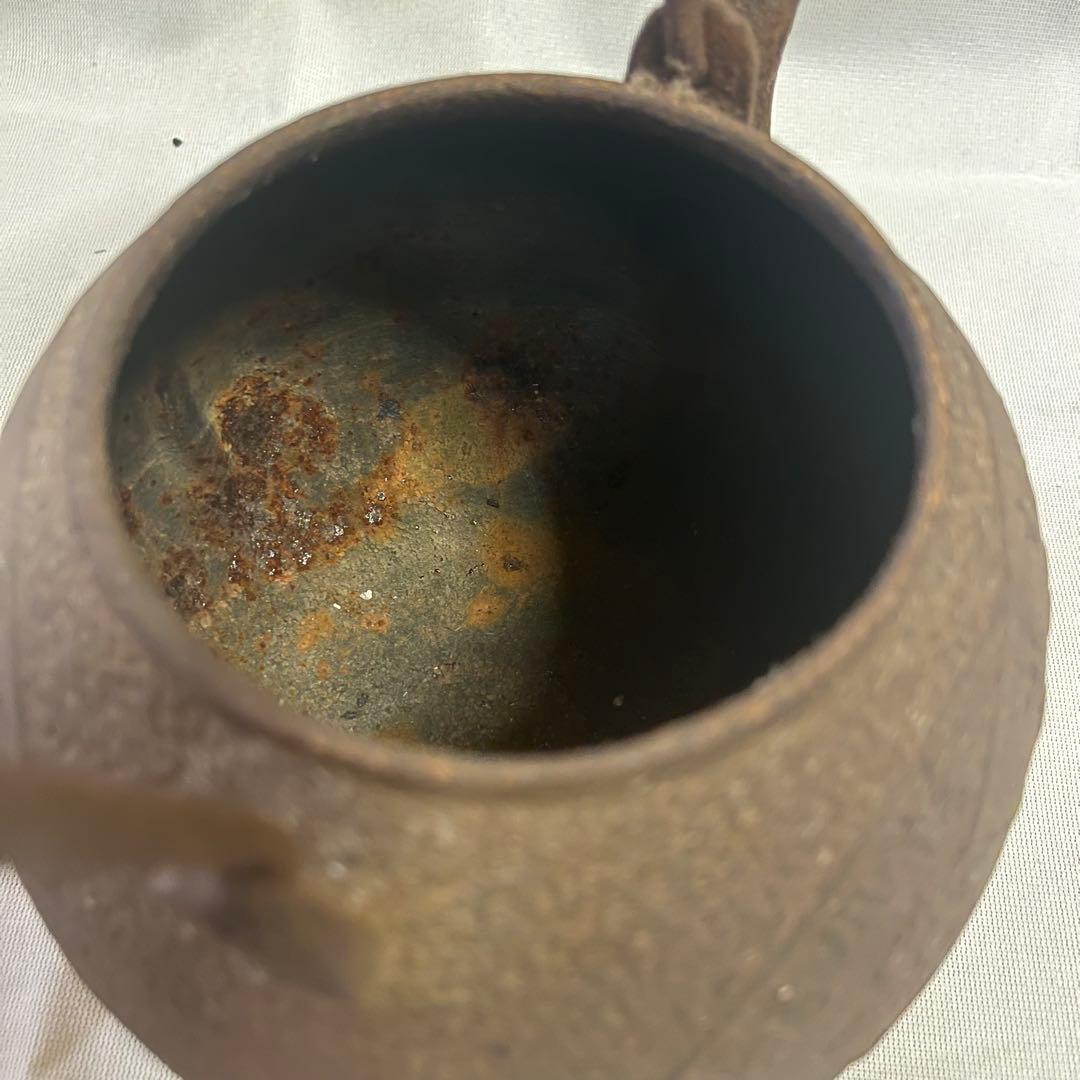 長火鉢用　燗銅壺　五徳　龍文堂刻印鉄瓶