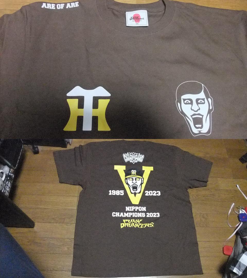 パンクドランカーズ XXL 阪神タイガース 優勝記念 未使用 Tシャツ 茶