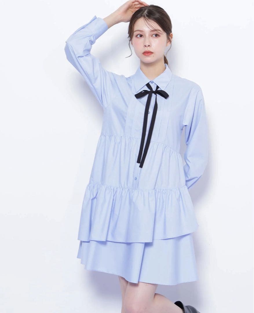 美品✨JILL by JILL STUART ティアードミニシャツワンピース