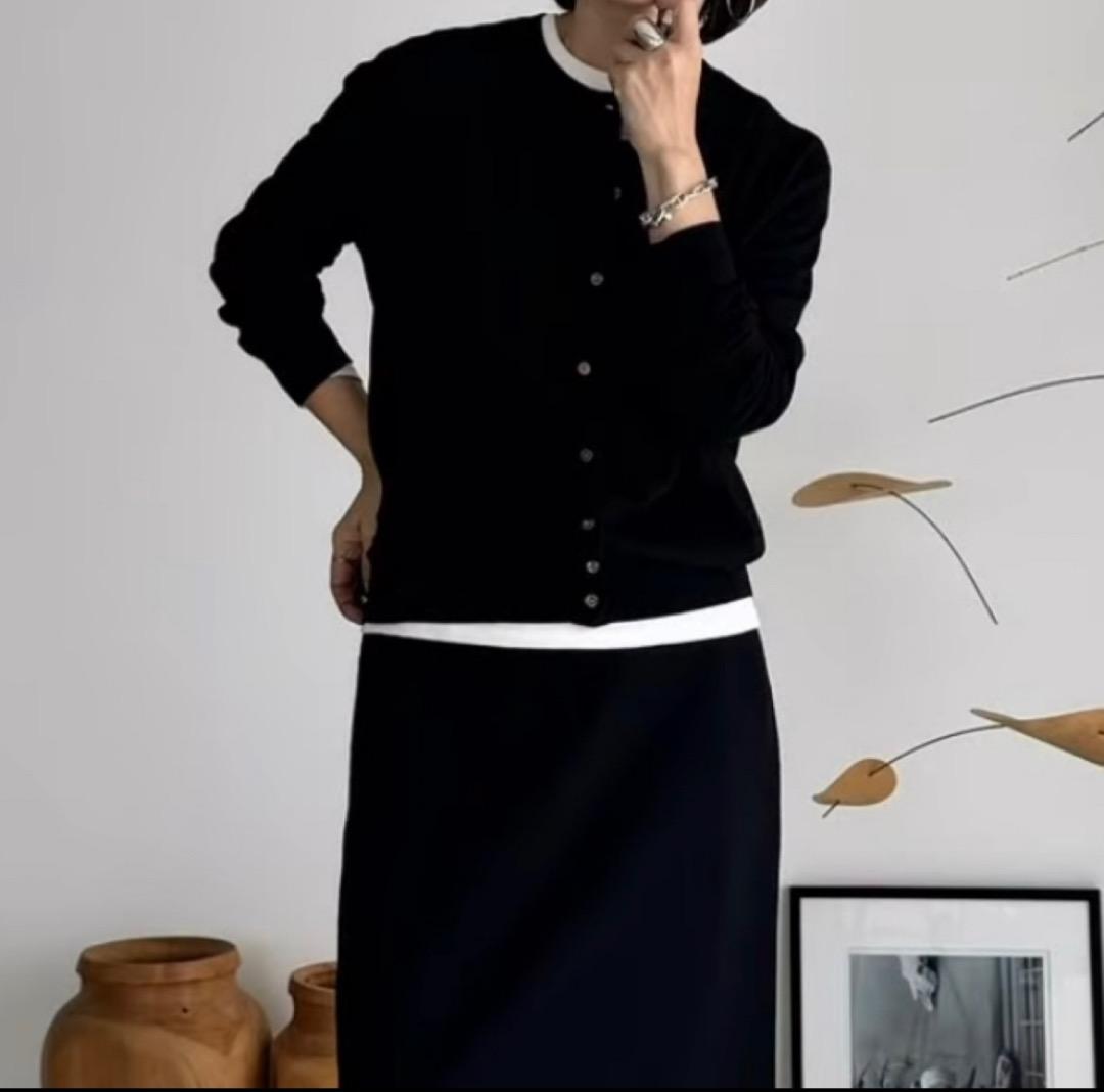 Y*i様 最終値下argue90’ リバーシブルカーディガン　ウール　ブラックサ