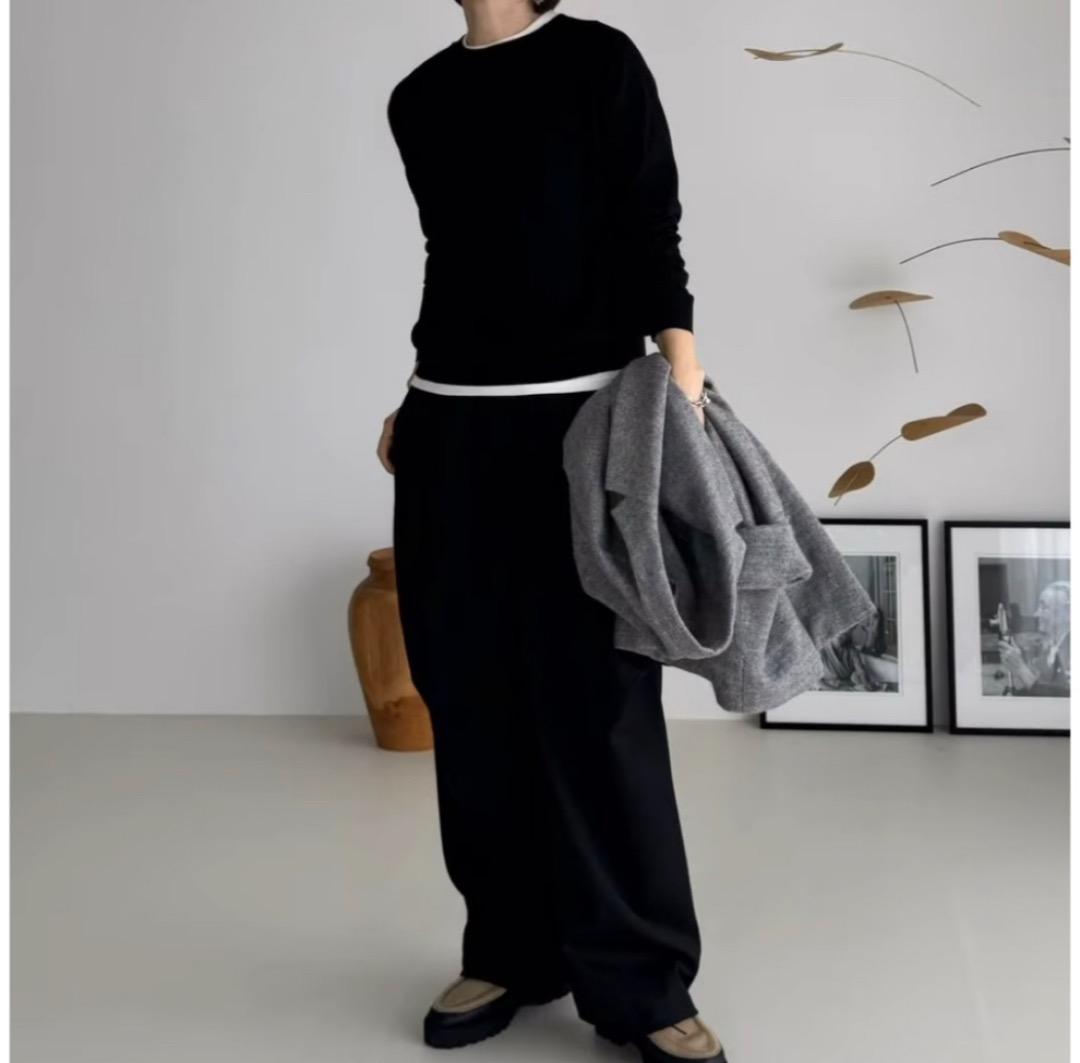 Y*i様 最終値下argue90’ リバーシブルカーディガン　ウール　ブラックサ