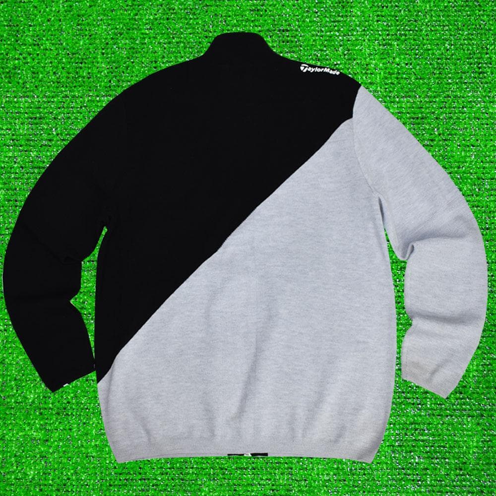 テーラーメイド ゴルフ ジップセーター【ブラック/ライトグレー/O】美品！