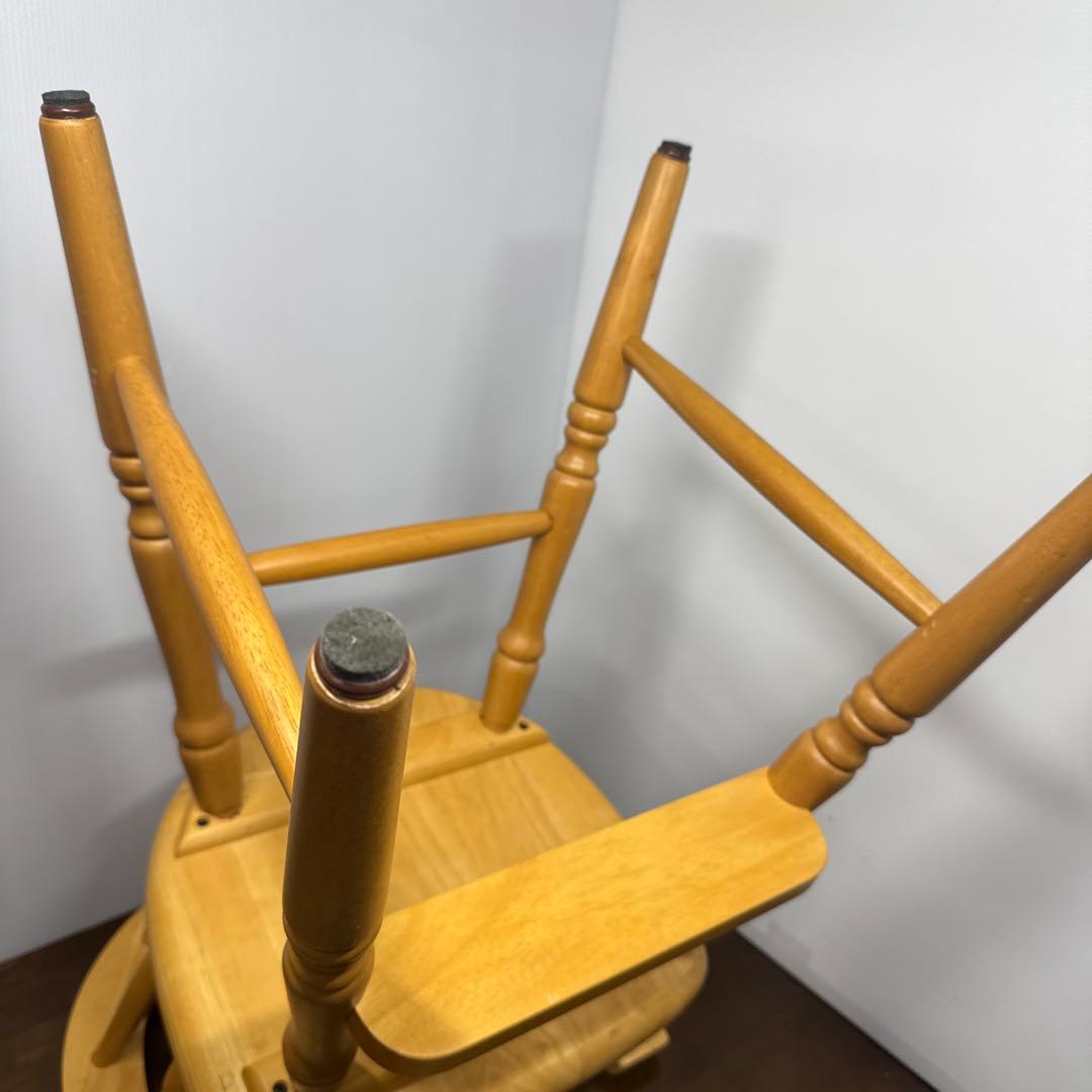 ろん 【美品】 木製 ベビーチェア キッズチェア