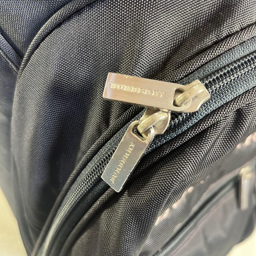 こ*！様 良品 バーバリー ゴルフキャディバッグ 黒/ノバチェック ゴルフバッグ