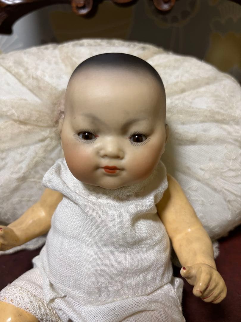 アンティークビスクドール アーモンドマルセル オリエンタルベビーアジアンドール