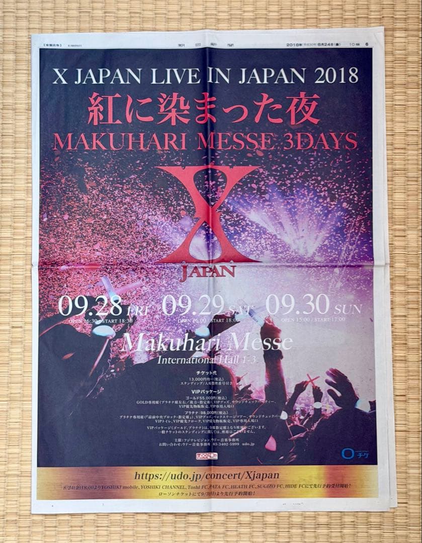 【セット売り】X JAPAN YOSHIKI プラチナVIPグッズ フライヤー等