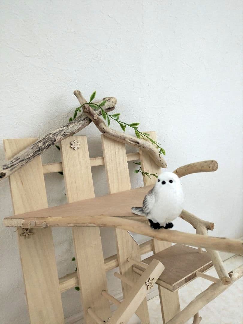 バードアスレチック　流木　壁掛け 止まり木 37バードトイ　バードジム