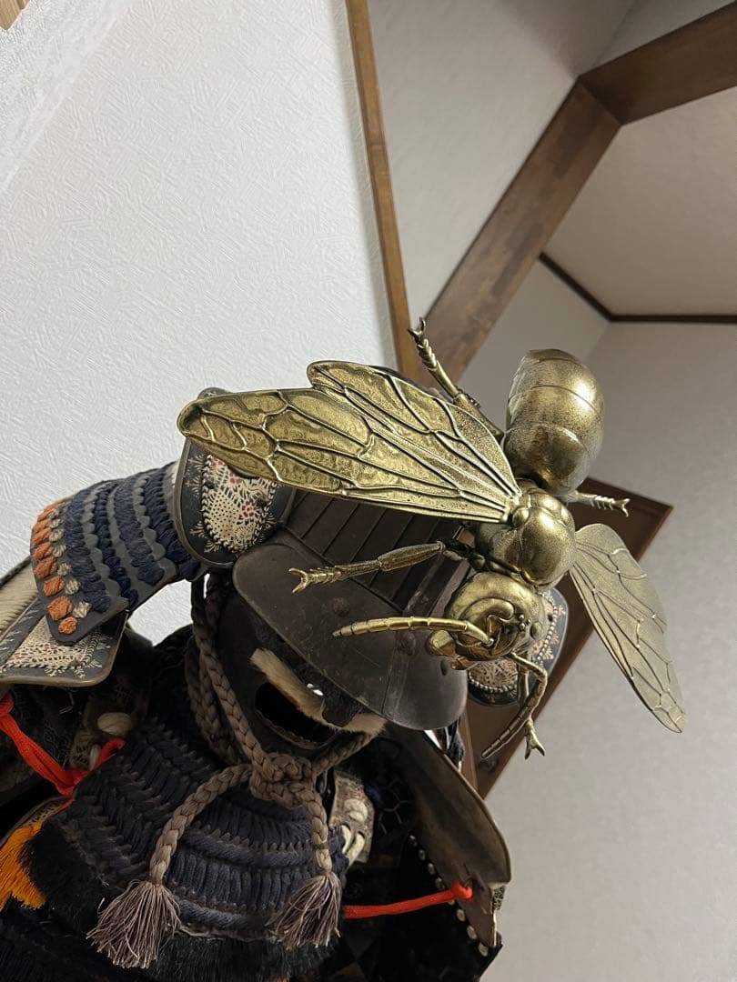 大雀蜂、蜂、オオスズメバチ、前立のみ、武具、甲冑、兜戦国時代、侍等身大 戦国武将