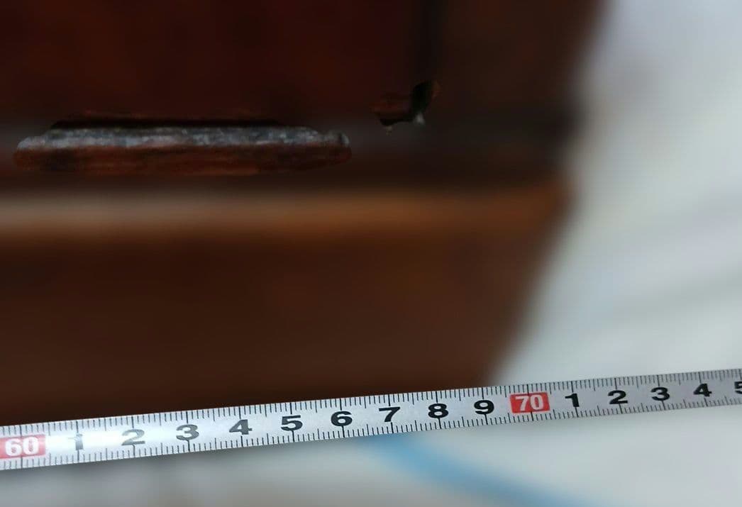 や*す様 レトロ　年代物　木製火鉢 引き出し付き 銅製内装