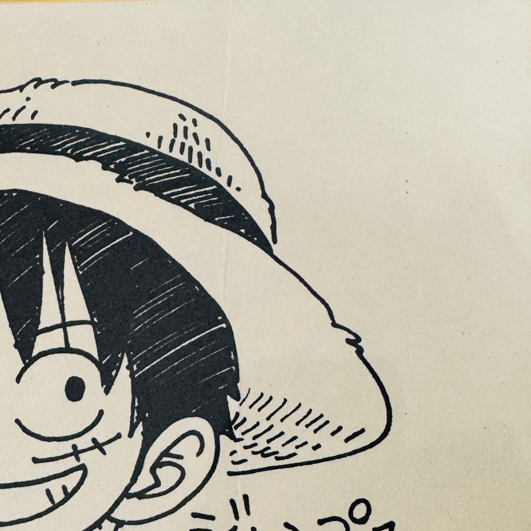 【非売品】尾田栄一郎 複製サイン 色紙 ONE PIECE ワンピース ルフィ