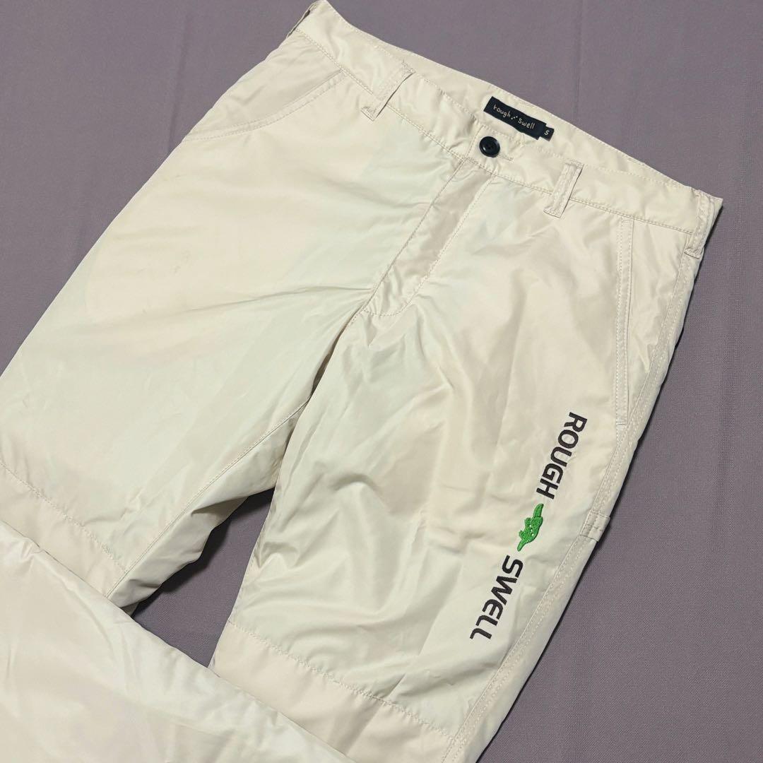 ラフアンドスウェルROUGH&SWELL ロゴ刺繍中綿ロングパンツ S
