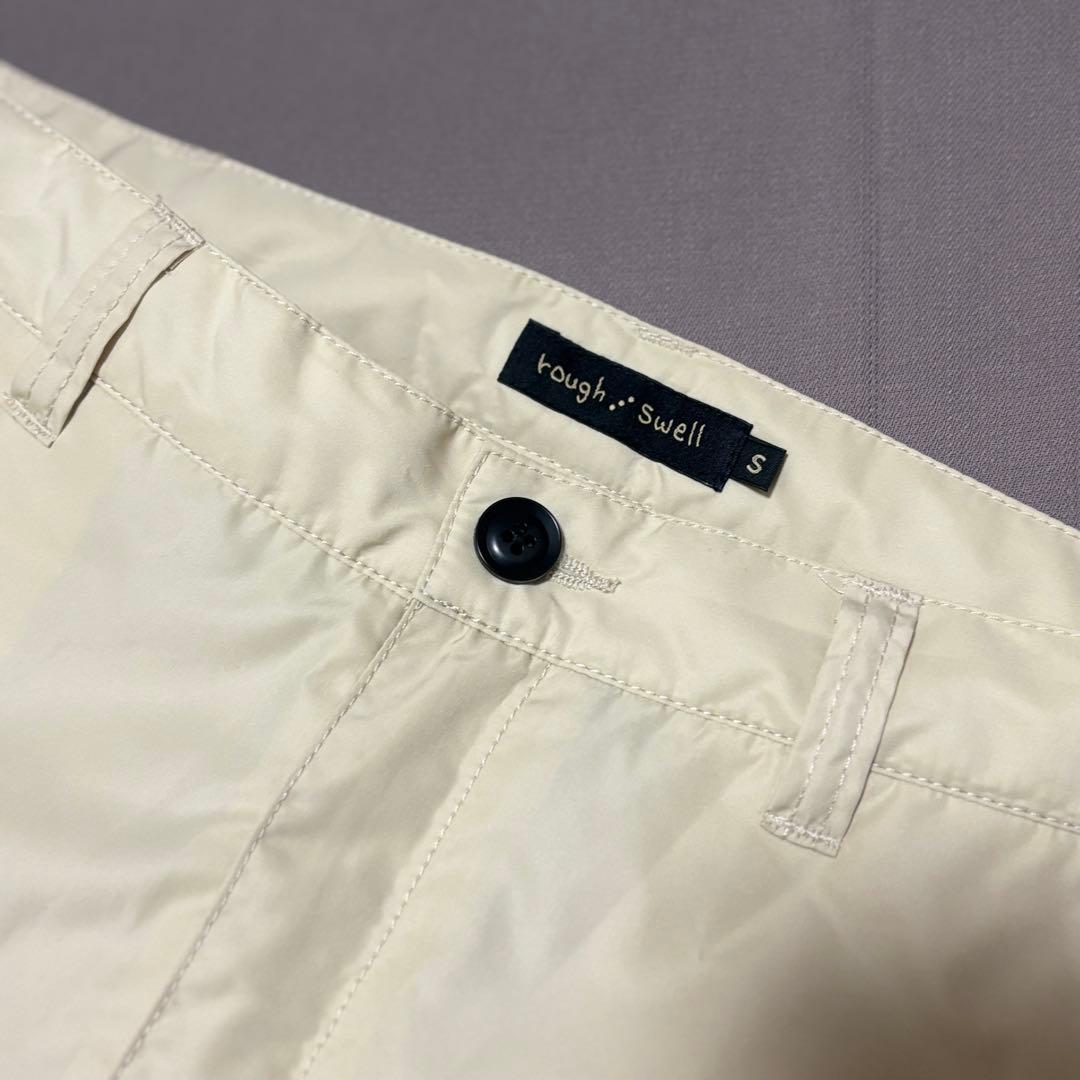 ラフアンドスウェルROUGH&SWELL ロゴ刺繍中綿ロングパンツ S