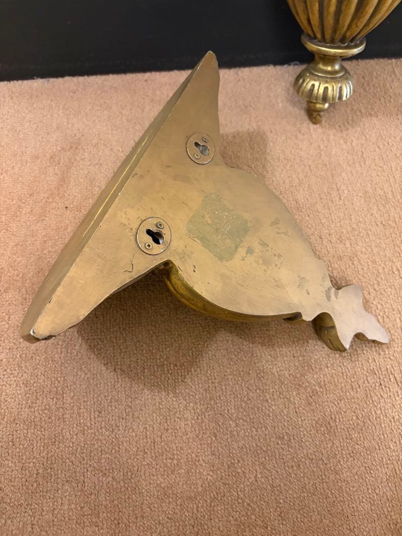 ミッドセンチュリーゴールド壁掛け2個セットビンテージ