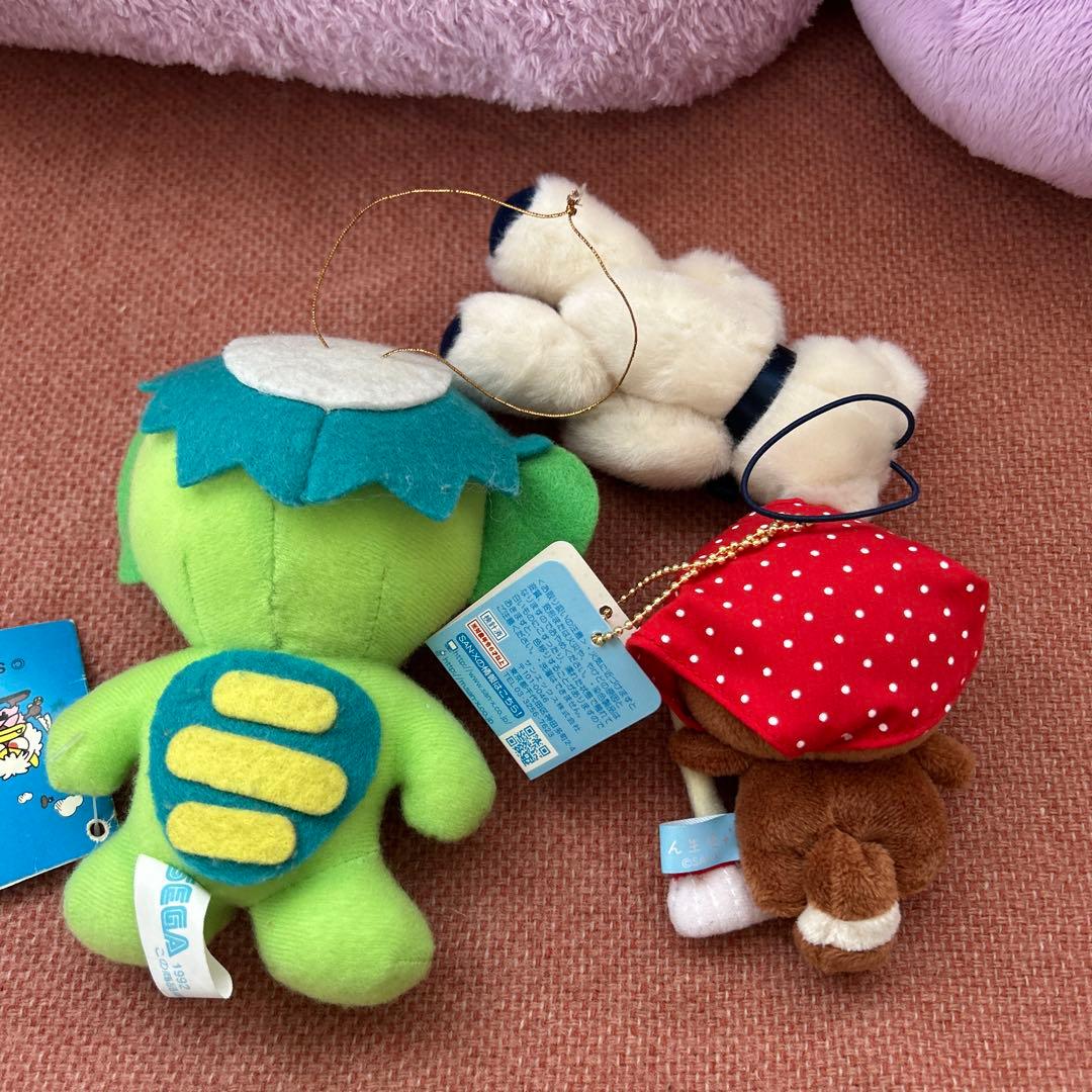レトロ　サンエックス　きれいずきん生活　ぬいぐるみホルダー　カピバラさん　かっぱ