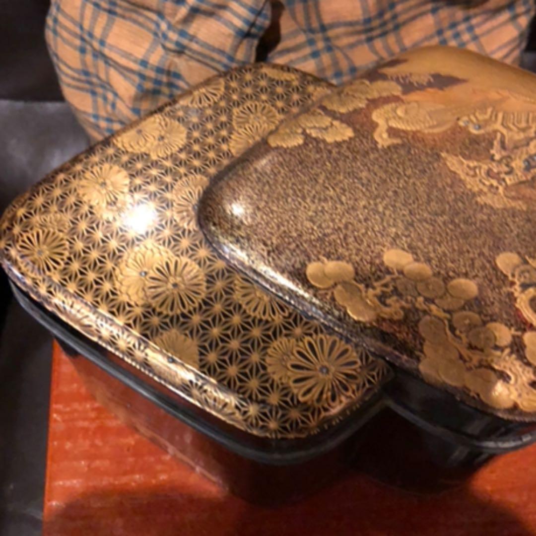 桃山蒔絵　本金蒔絵茶箱　鈴口　大名道具