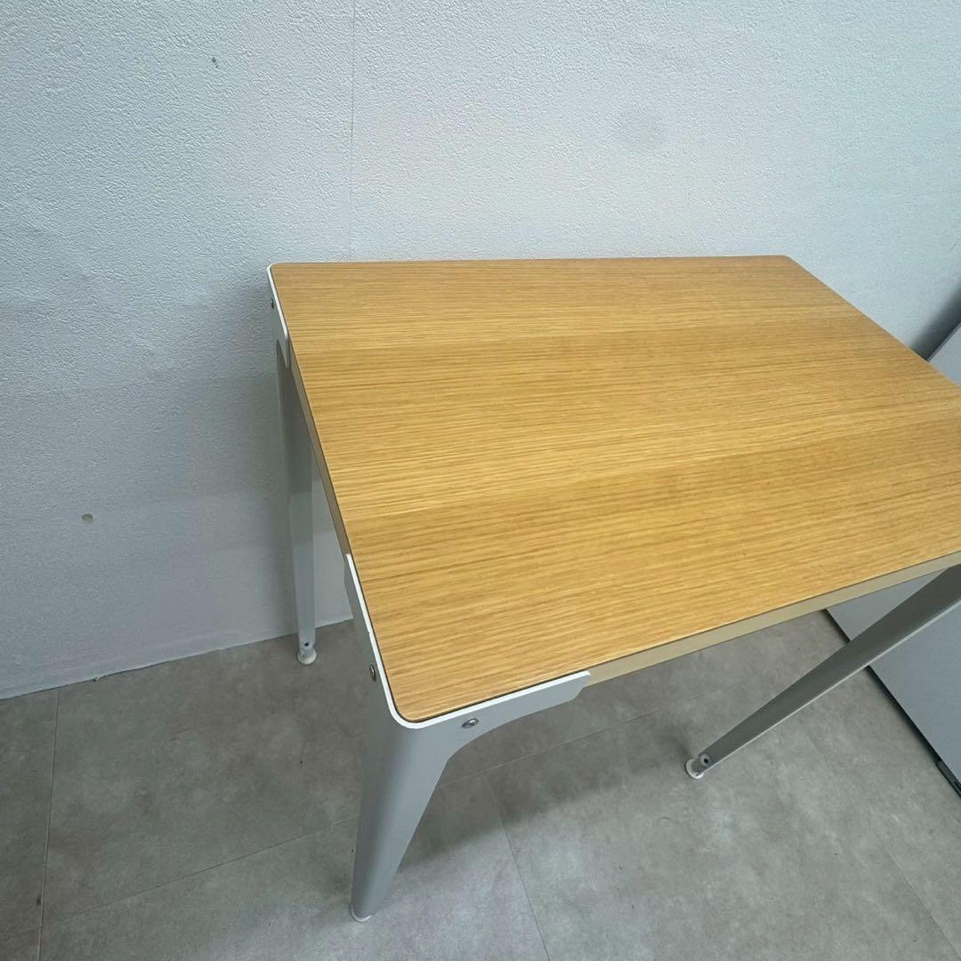 無印良品 MUJI スチール脚木製デスク オーク突板 中古品 nk01